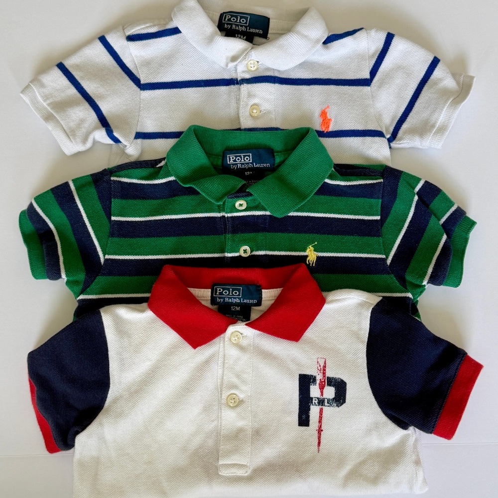 Polo by Ralph Lauren Kids Polo Shirt Set - (lot of 3) 12 month